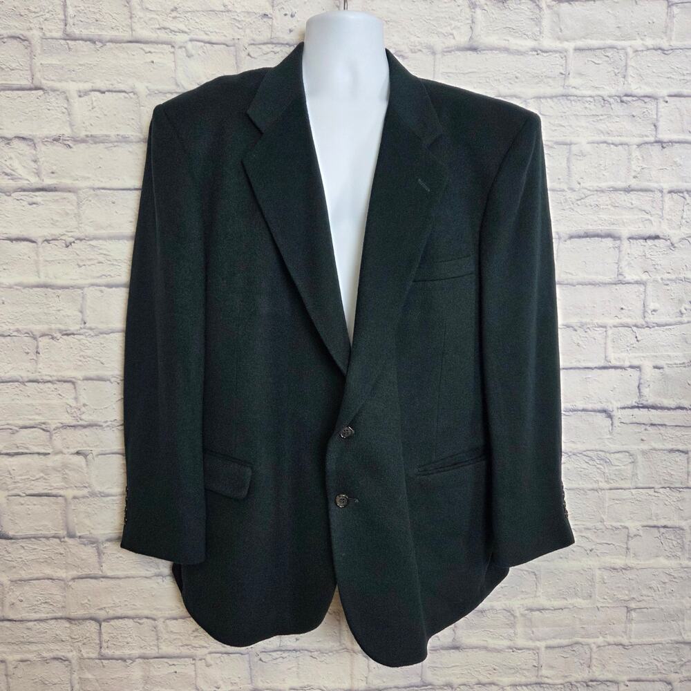 Vintage Stanley Blacker 48R Green Wool Blazer Sport Coat Jacket 2-Button Ivy